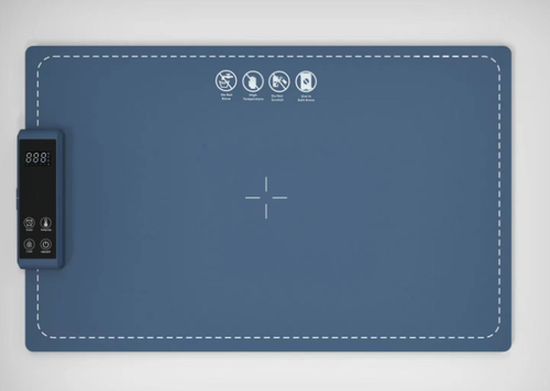 250W Portable Food Warming Tray — 3-Temperature Settings | Navy Blue
